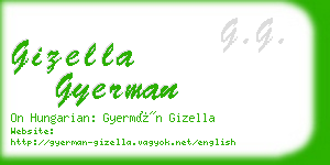 gizella gyerman business card